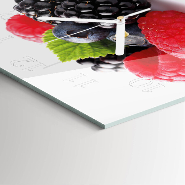 Square wall clock Berries
