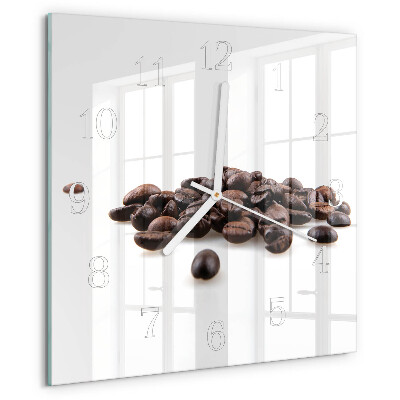 Square wall clock Coffee Beans