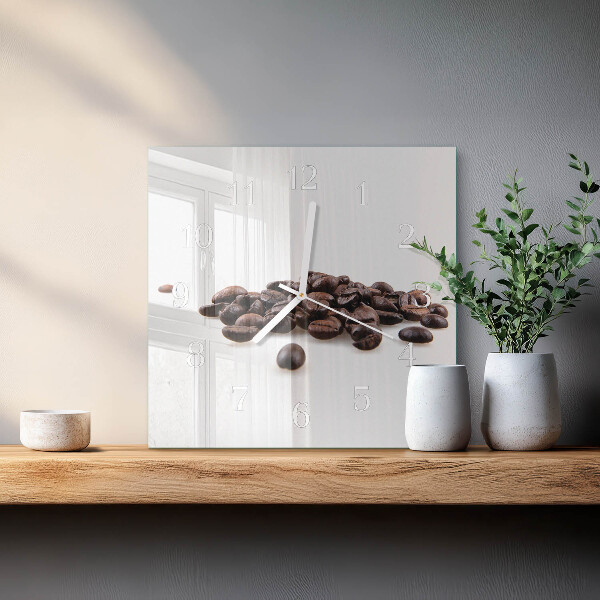 Square wall clock Coffee Beans