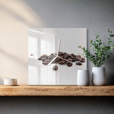 Square wall clock Coffee Beans