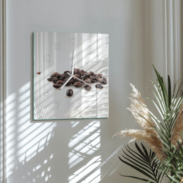 Square wall clock Coffee Beans