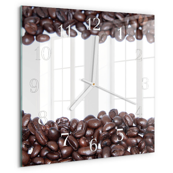 Square wall clock Coffee Beans