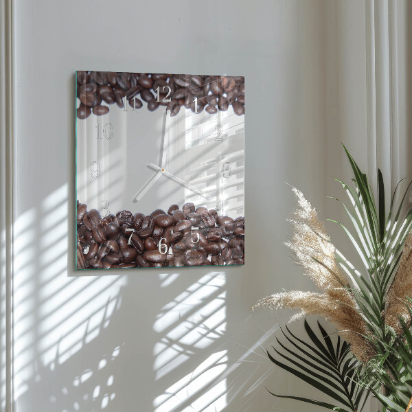 Square wall clock Coffee Beans