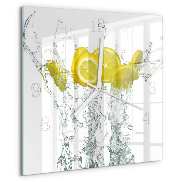 Square wall clock Water with Lemon