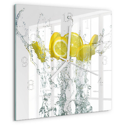 Square wall clock Water with Lemon