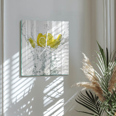 Square wall clock Water with Lemon