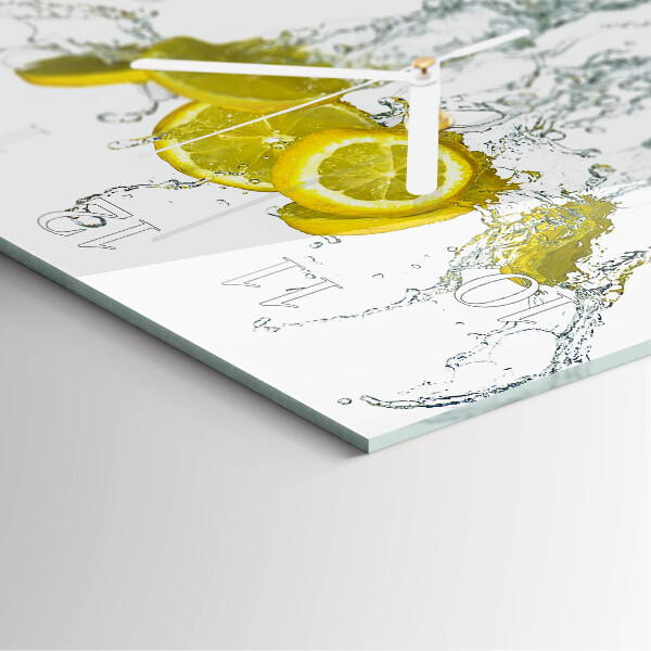 Square wall clock Water with Lemon
