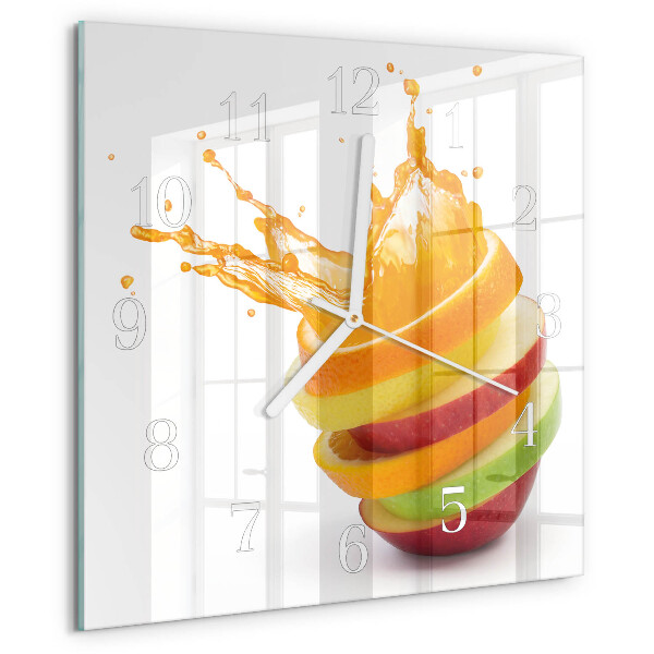 Square wall clock Fruit