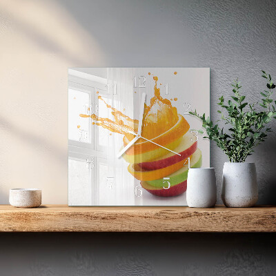 Square wall clock Fruit