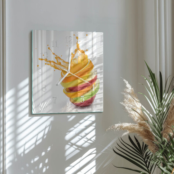 Square wall clock Fruit