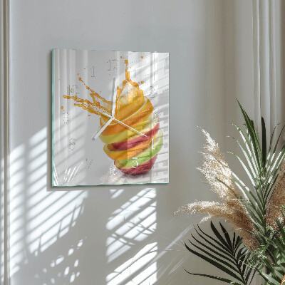 Square wall clock Fruit