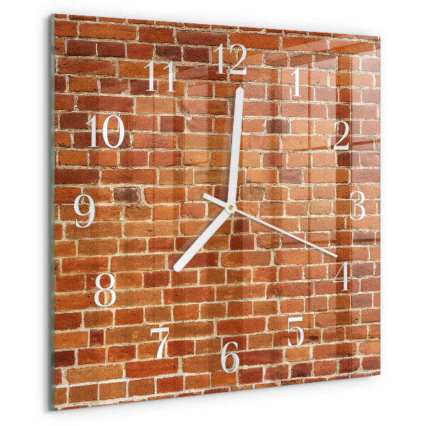 Square wall clock Brick Wall