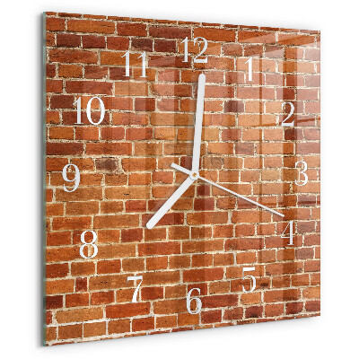 Square wall clock Brick Wall