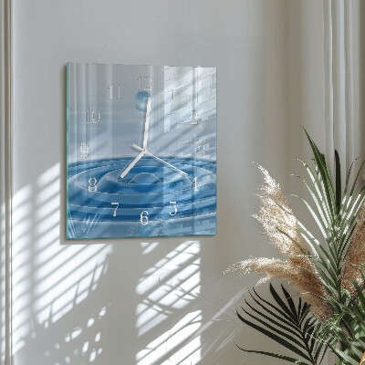 Square wall clock Water