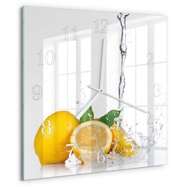 Square wall clock Lemons