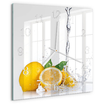 Square wall clock Lemons