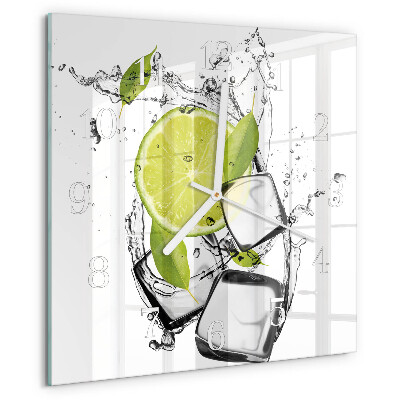Square wall clock Calcium carbonate