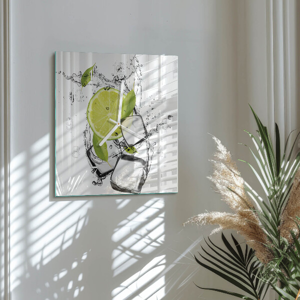 Square wall clock Calcium carbonate