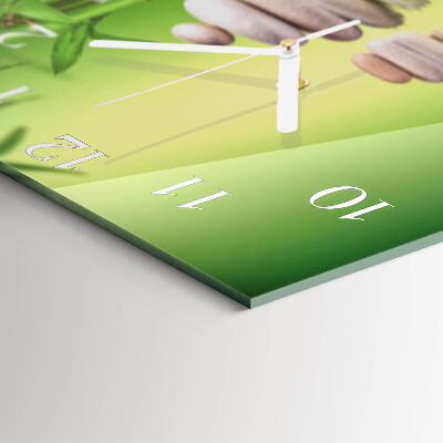 Square wall clock Zen stones