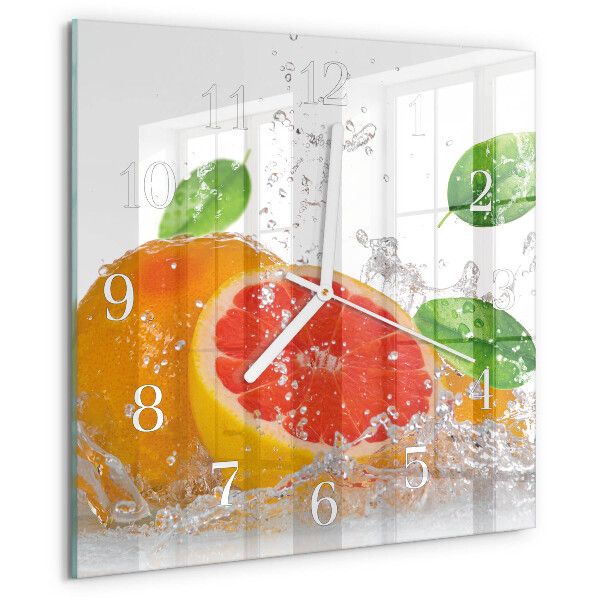Square wall clock Grapefruit
