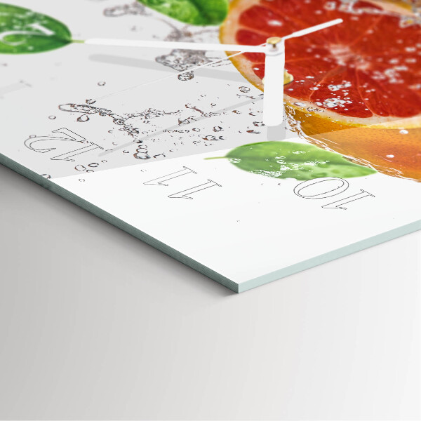 Square wall clock Grapefruit