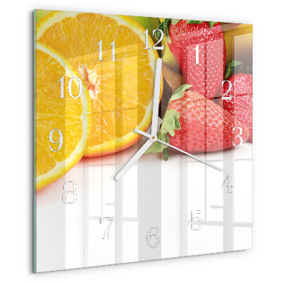 Square wall clock Fruit