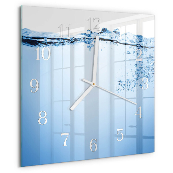 Square wall clock Water