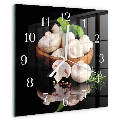 Square wall clock Mushrooms