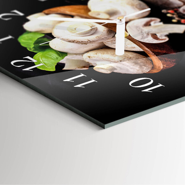 Square wall clock Mushrooms