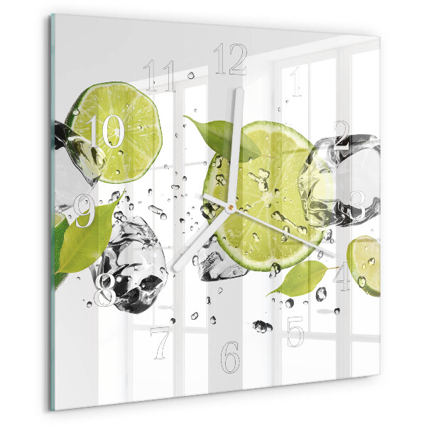 Square wall clock Calcium carbonate