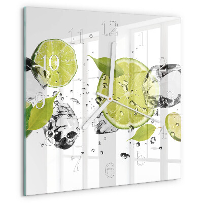 Square wall clock Calcium carbonate