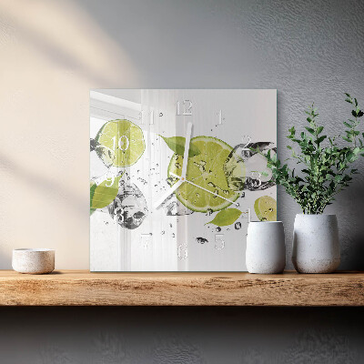 Square wall clock Calcium carbonate