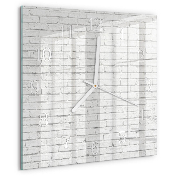 Square wall clock Brick Wall