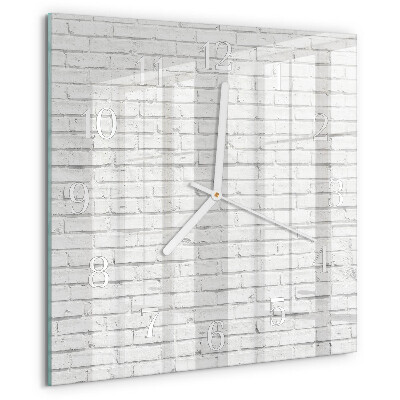 Square wall clock Brick Wall