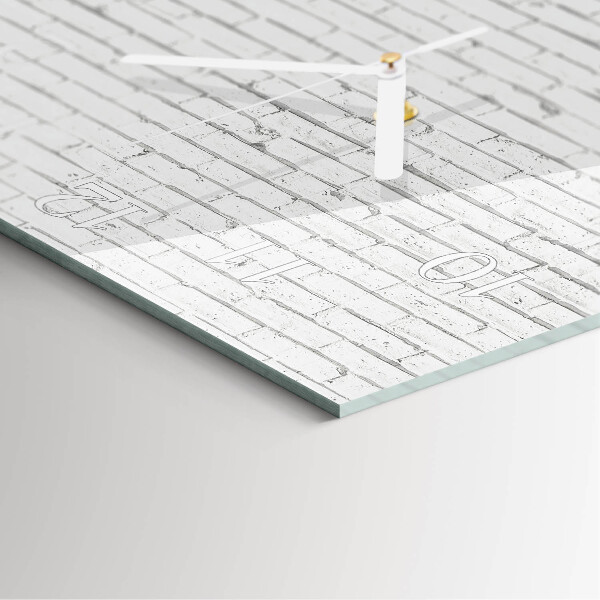 Square wall clock Brick Wall