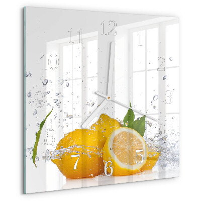 Square wall clock Lemons