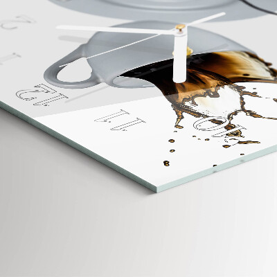 Square wall clock Cup of Coffee