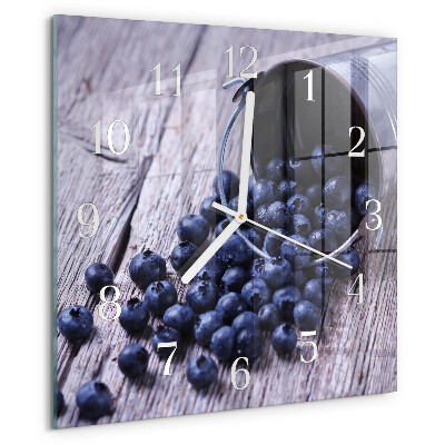 Square wall clock Blueberries