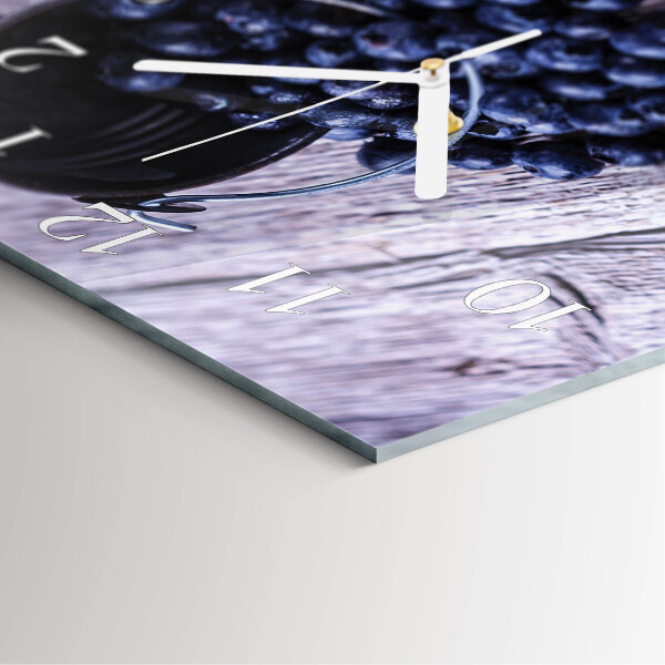 Square wall clock Blueberries