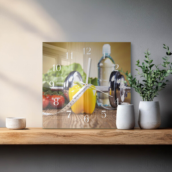 Square wall clock Pepper
