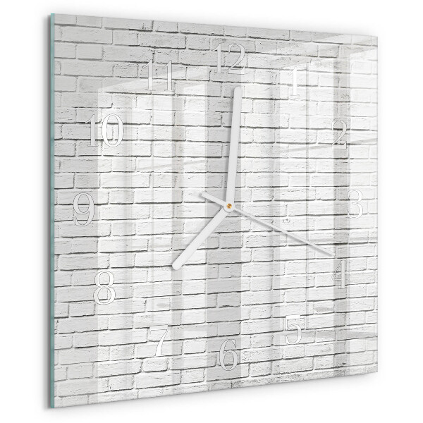 Square wall clock Brick Wall