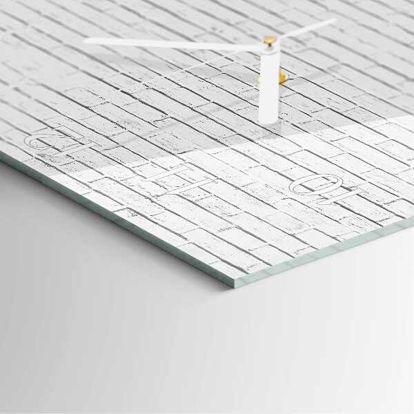 Square wall clock Brick Wall