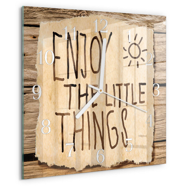 Square wall clock Enjoy