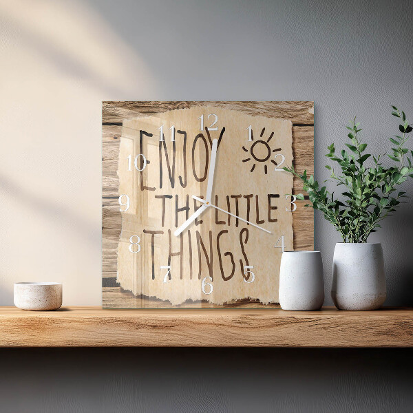 Square wall clock Enjoy