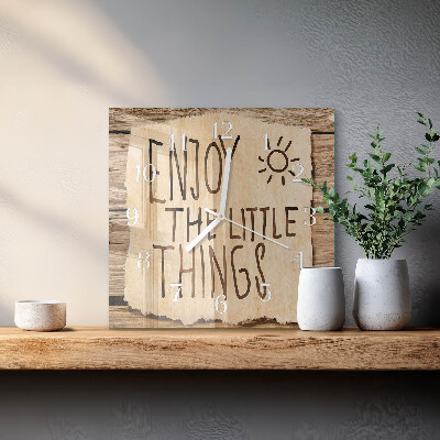 Square wall clock Enjoy
