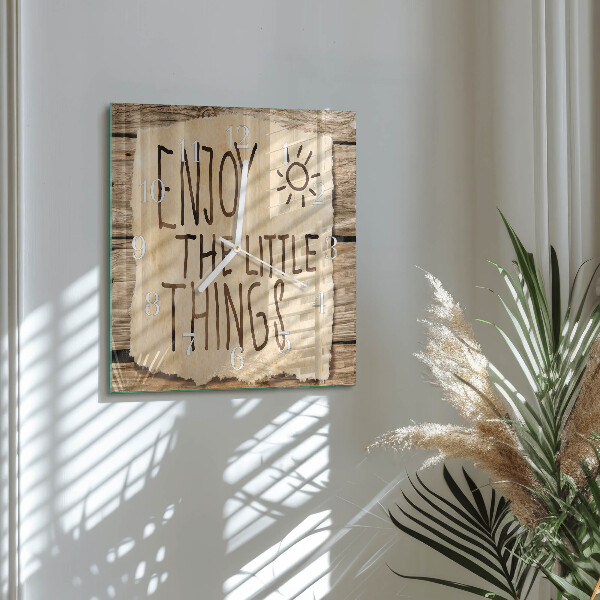 Square wall clock Enjoy
