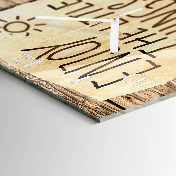 Square wall clock Enjoy
