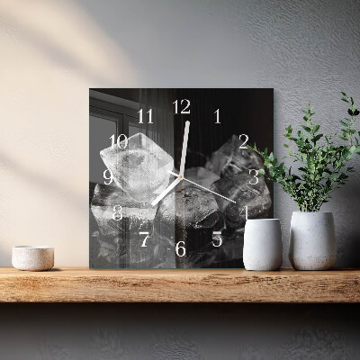 Square wall clock Ice Cubes