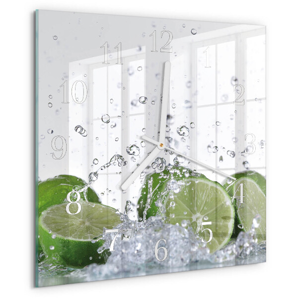 Square wall clock Calcium carbonate