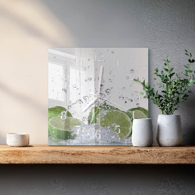 Square wall clock Calcium carbonate